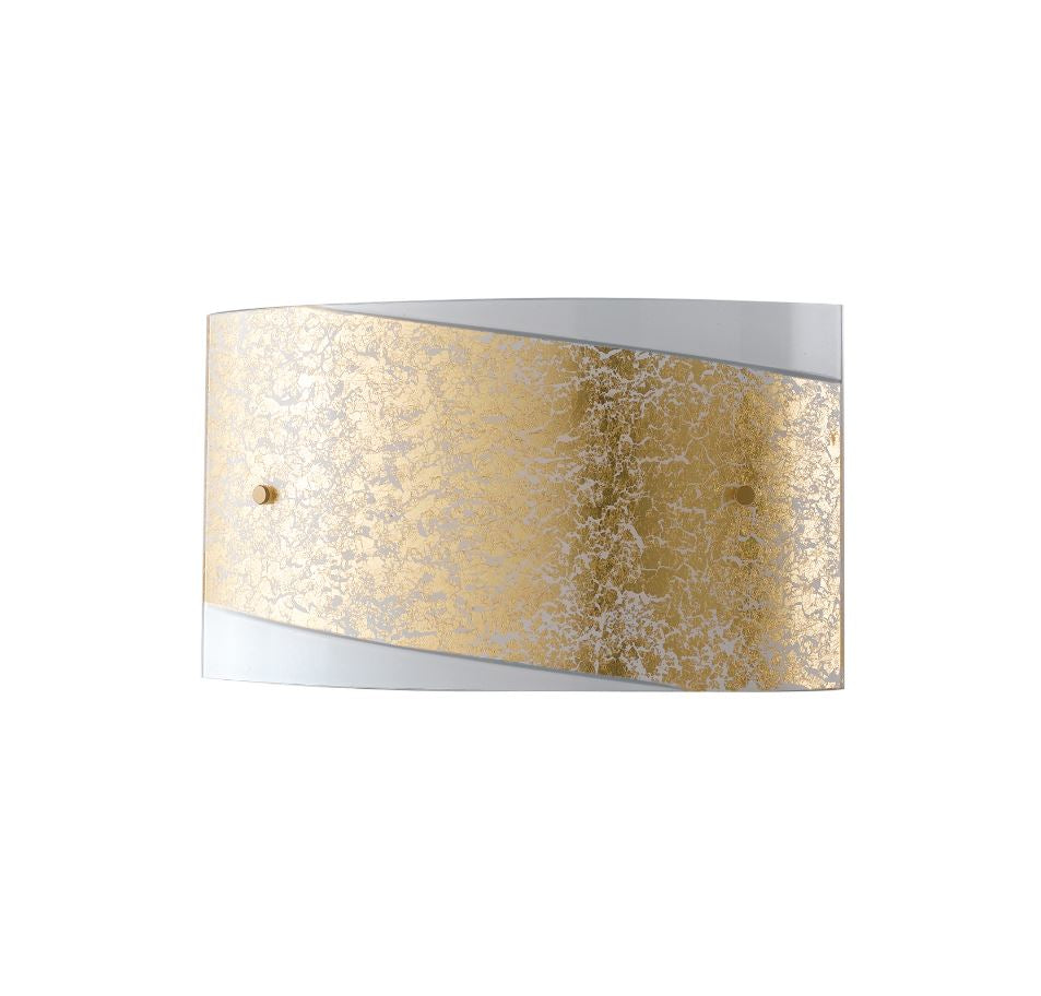 Applique in vetro bianco con decori foglia oro/argento 4XE27 non incl. PARIS Applique in vetro bianco con decori foglia oro/argento 4XE27 non incl. PARIS